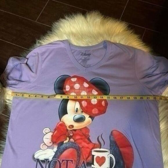 Disney Lavender “Not a morning mouse” long t shirt dress sz OSFM - Picture 6 of 6